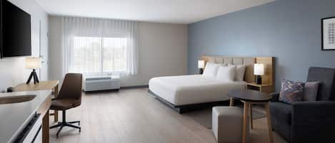 Schreibtisch, laptopgeeigneter Arbeitsplatz, kostenlose Babybetten