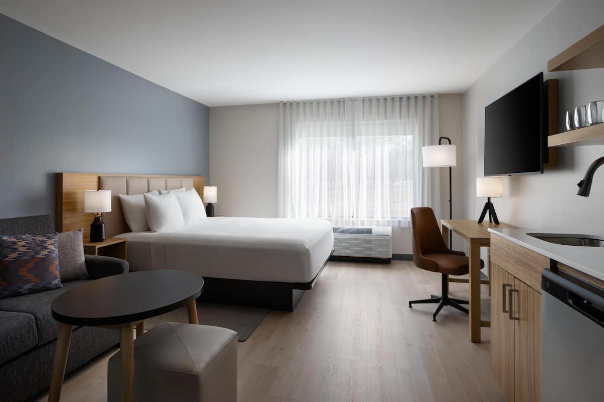 Studio Suite, 1 King Bed with Sofa bed | Desk, laptop workspace, free cribs/infant beds, free WiFi