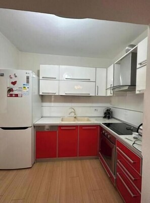 Private kitchen - Blloku Family Apartment - Two-Bedroom Deluxe Apartment (Tirana)