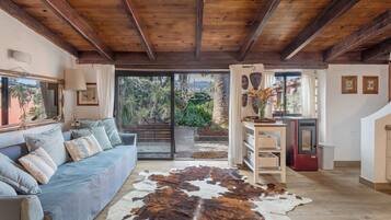 TV, fireplace, DVD player, stereo