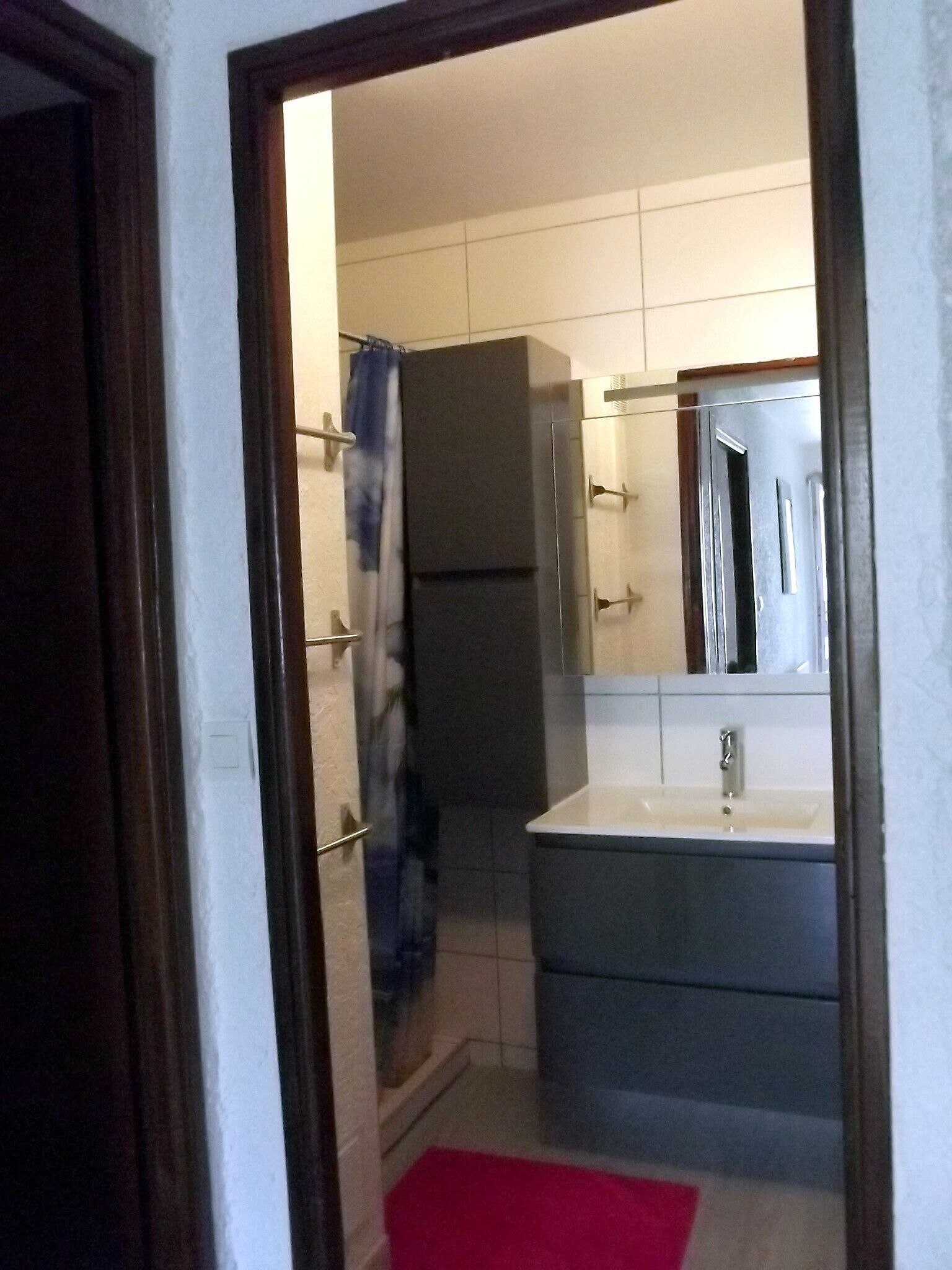 Dusche, Haartrockner, Handtücher