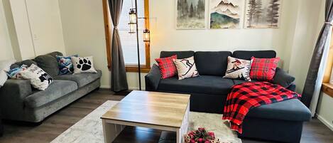 Smart TV, foosball, table tennis, books