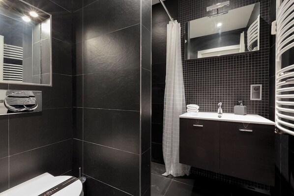 Shower, hair dryer