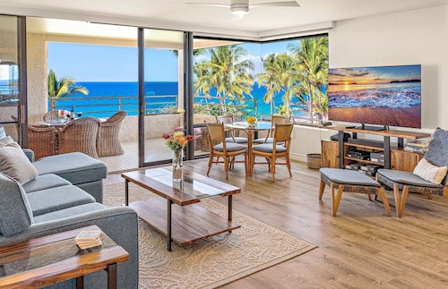 Maui Resort Rentals: Polo Beach Club 608 –  Luxurious 6th-Floor Oceanfront 2BR w/ Stunning Ocean Views!