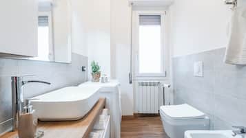 Dutxa, assecador de cabells, bidet i tovalloles