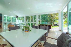 Deluxe Townhome, Patio, Garden View | Dining room - Spacious Villa with Pool, Soccer and Cricket Field (Zapopan)