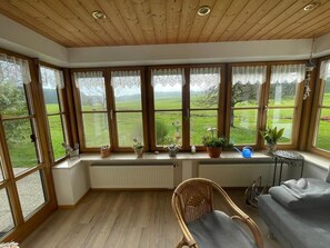 Téléviseur, table de ping-pong, chaîne audio