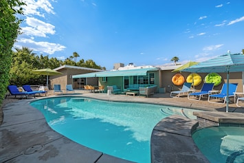Private pool and hot tub.