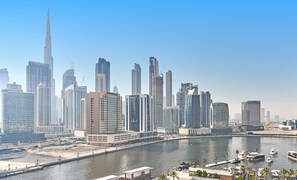 Standard Apartment, Balcony, Canal View | Balcony view - bnbme | 15 Northside | 1 BDR (Dubai)