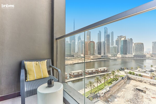 Deluxe Apartment, Balcony, Canal View | Balcony - bnbme | 15 Northside | 1 BDR (Dubai)