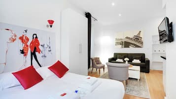 Desk, iron/ironing board, free WiFi, bed sheets
