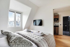 1 makuuhuone, työpöytä, silitysrauta/-lauta, ilmainen Wi-Fi