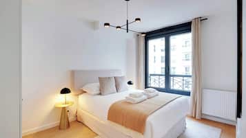 2 slaapkamers, een strijkplank/strijkijzer, wifi, beddengoed