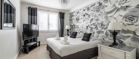 2 soverom, strykejern/-brett, reiseseng for barn og wi-fi (inkludert)