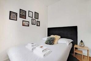 Desk, free WiFi, bed sheets