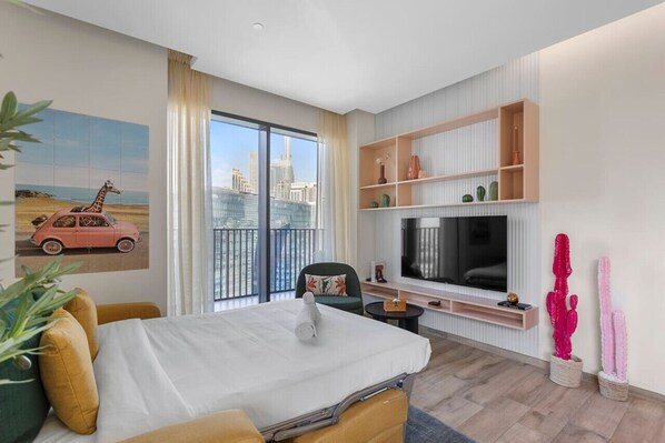 1 bedroom, iron/ironing board, travel crib, WiFi