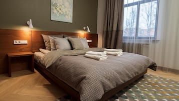 Appartement, 2 slaapkamers | 2 slaapkamers, geluiddichte muren, een strijkplank/strijkijzer