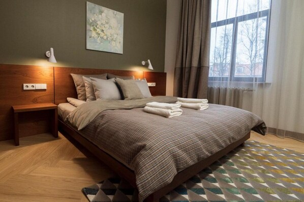 Appartement, 2 slaapkamers | 2 slaapkamers, geluiddichte muren, een strijkplank/strijkijzer