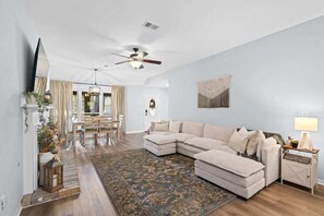 TV, fireplace, video games, offices - Woodlands Retreat with Pool & Game Room (Spring)