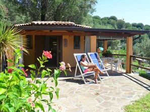 Terrace/patio - Chalet in Cilento With Sea View Pool (Pisciotta)