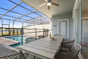 Outdoor dining - Lazy River, Heated Pool, Themed BR & Grill! (Davenport)