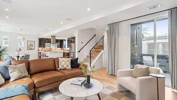 TV, fireplace, offices