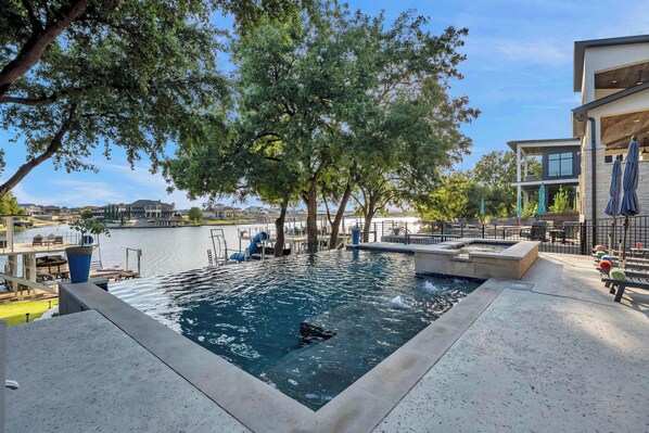 Outdoor pool, a heated pool