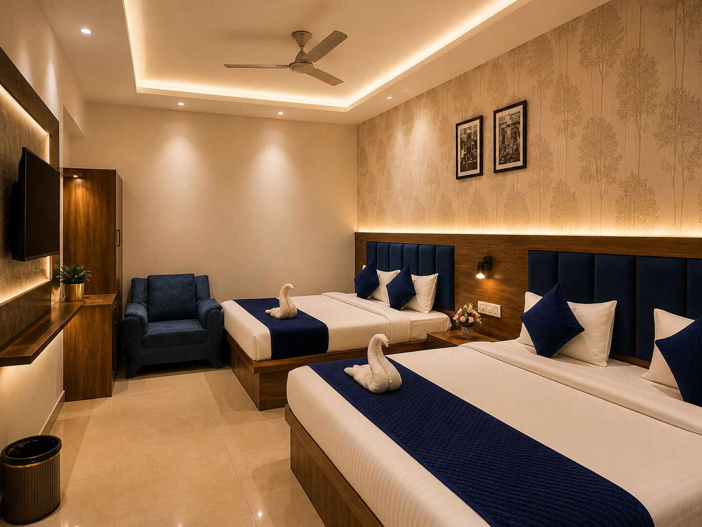 Family Room, Non Smoking, Sea View | Egyptian cotton sheets, premium bedding, down duvets