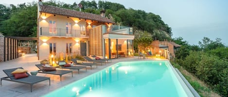 A heated pool