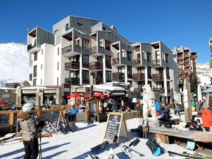 Exterior - 100m from ski slopes, 3rd floor, balcony, tv, 25m², Tignes (Tignes)