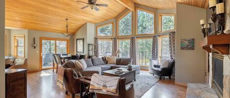 Smart TV, fireplace