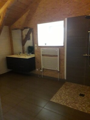 Shower, hair dryer, toilet paper - Village house Gîte de La Roche (Saint-Julien-Chapteuil)