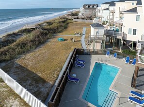 Pool - At Last - Oceanfront - 5 Bed, 4 Bath -  Pool, Hot Tub, Elevator & Backyard (North Topsail Beach)