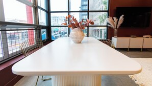 Dining - Studio loft with garage door with AC located in the heart of DTSA (Santa Ana)