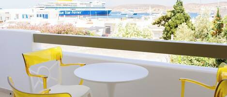 Deluxe Triple Room, Balcony, Sea View | Terrace/patio