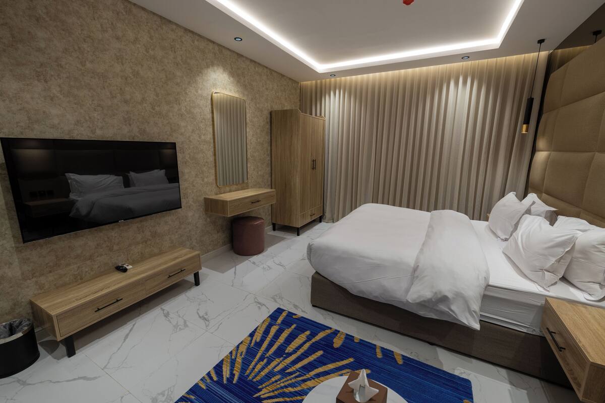 Studio Suite Junior, 1 giường cỡ queen | Bộ đồ giường cao cấp, minibar, két bảo mật tại phòng 