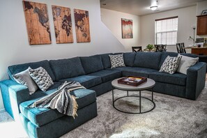 TV connectée, cheminée, jeux vidéo, lecteur de DVD