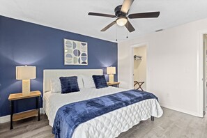 2 bedrooms, iron/ironing board, travel crib, WiFi