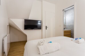 Departamento | 2 habitaciones, espacio para trabajar con laptop y ropa de cama 