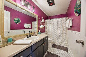 Hair dryer, towels