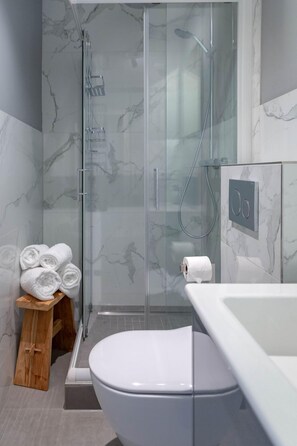 Shower, hair dryer