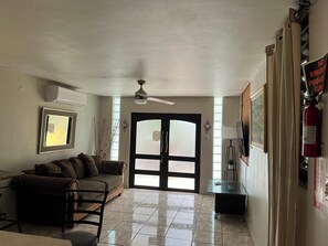 Smart TV, DVD player, books