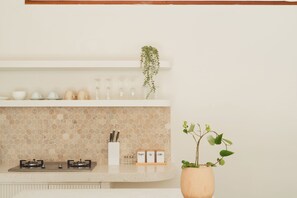 Villa Deluxe, 2 chambres, piscine privée, vue piscine | Cuisine privée