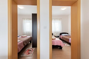 Comfort-huoneisto, 3 makuuhuonetta | 8 makuuhuonetta, vuodevaatteet