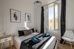 2 soverom, strykejern/-brett, wi-fi (inkludert) og sengetøy