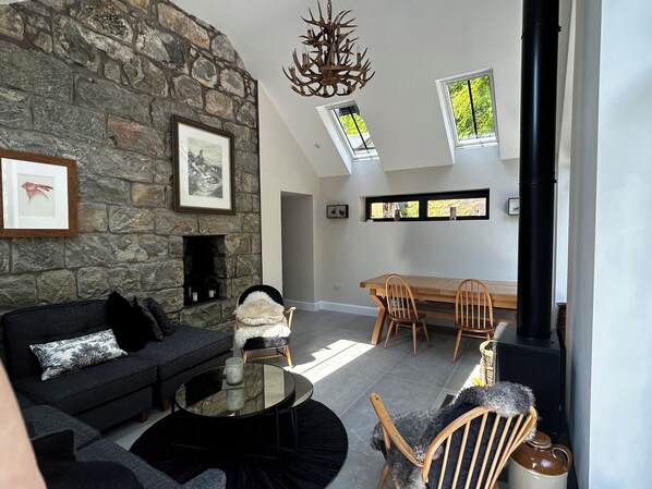 Smart TV, fireplace