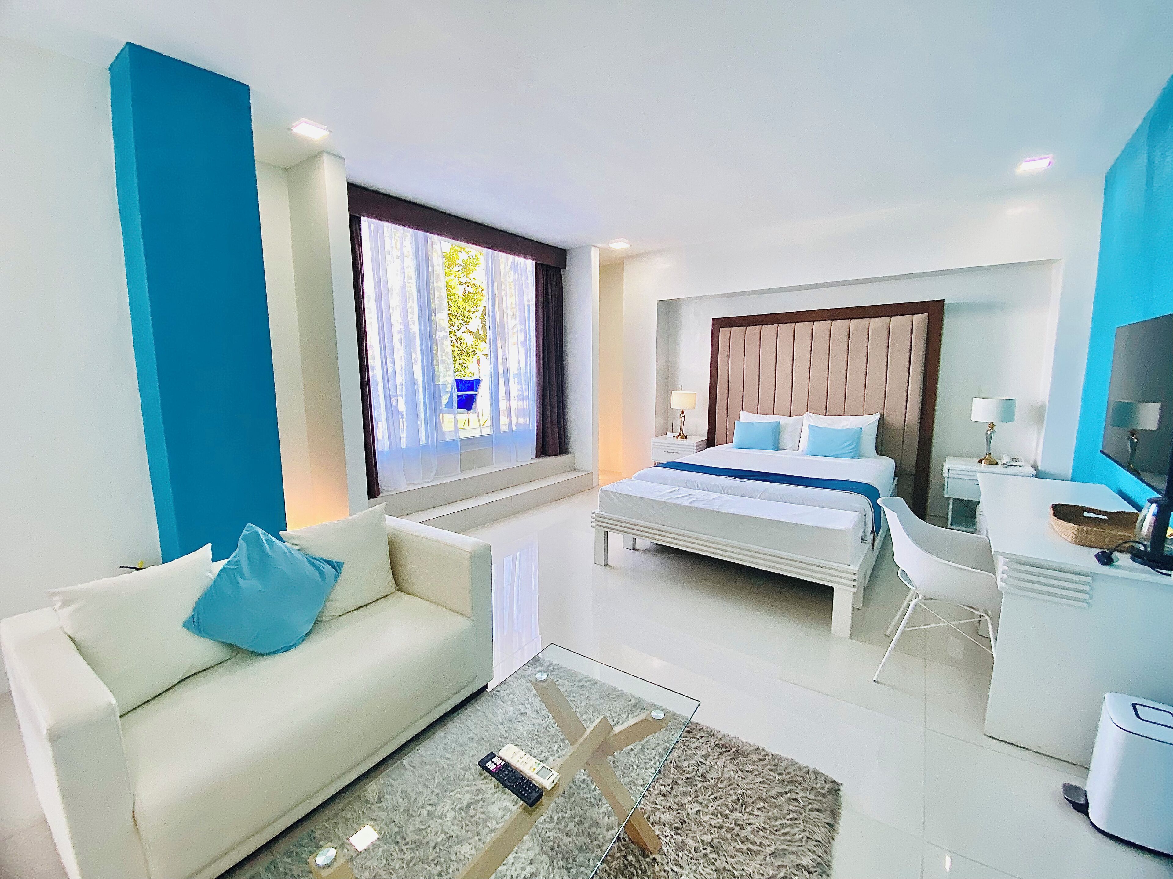 In-room safe, desk, laptop workspace, blackout drapes