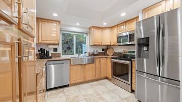 Microwave, oven, stovetop, dishwasher