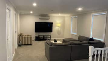 Smart TV, video games, DVD player, ping pong