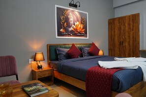 Standard Double Room | Desk, laptop workspace, blackout curtains, iron/ironing board -  SG Boutique Stay (Near Railway Station) (Udaipur)